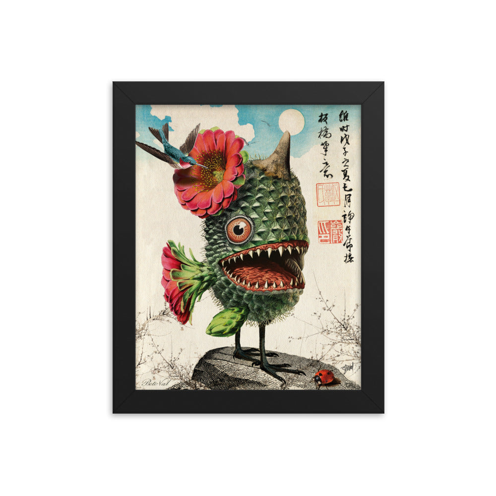 Cactus monster - Framed poster
