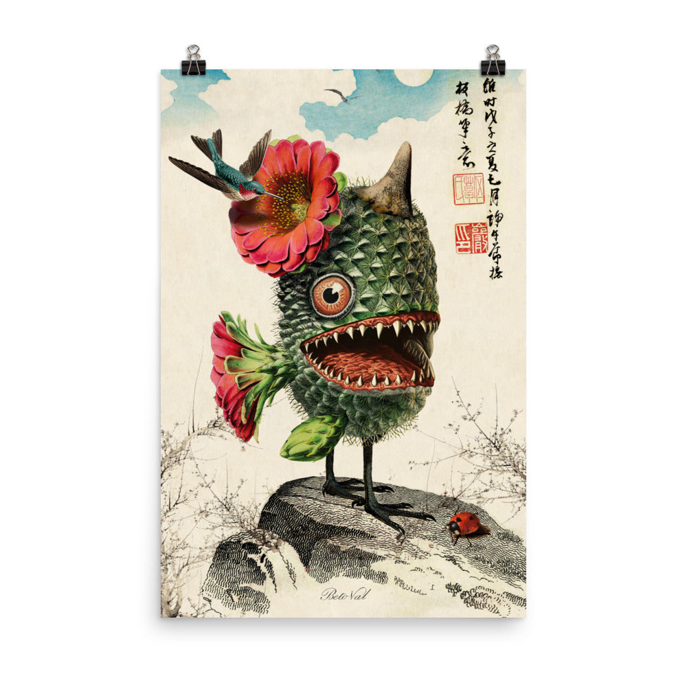 Cactus monster - biggest format (24”x36”in / 61x91cm)