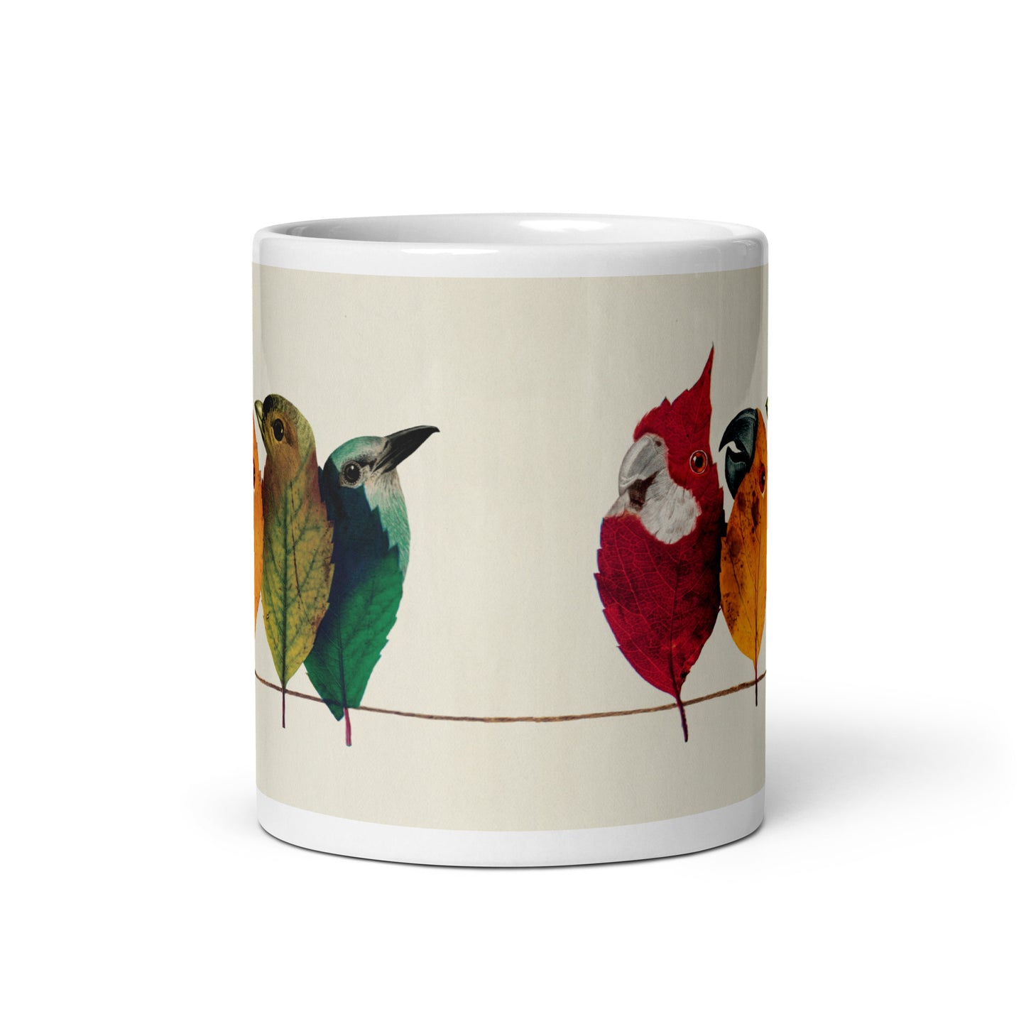 Birds on the wire mug