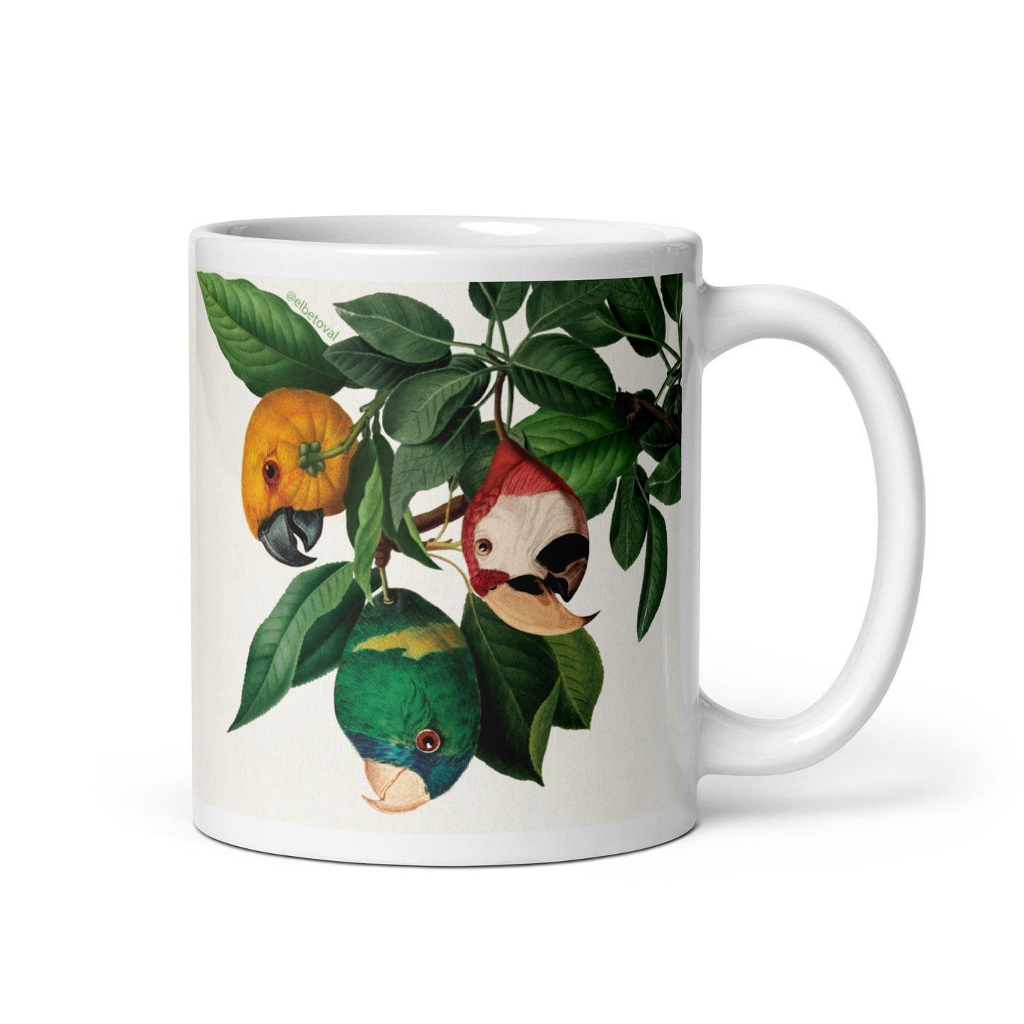 Harvest of parrots mug