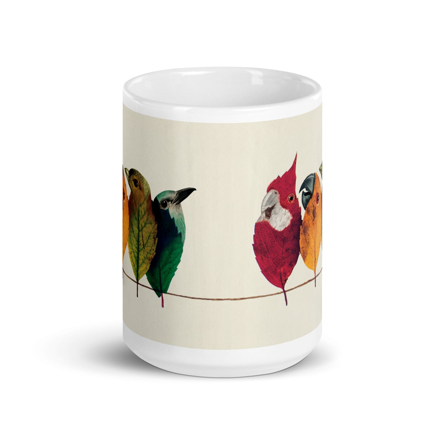 Birds on the wire mug