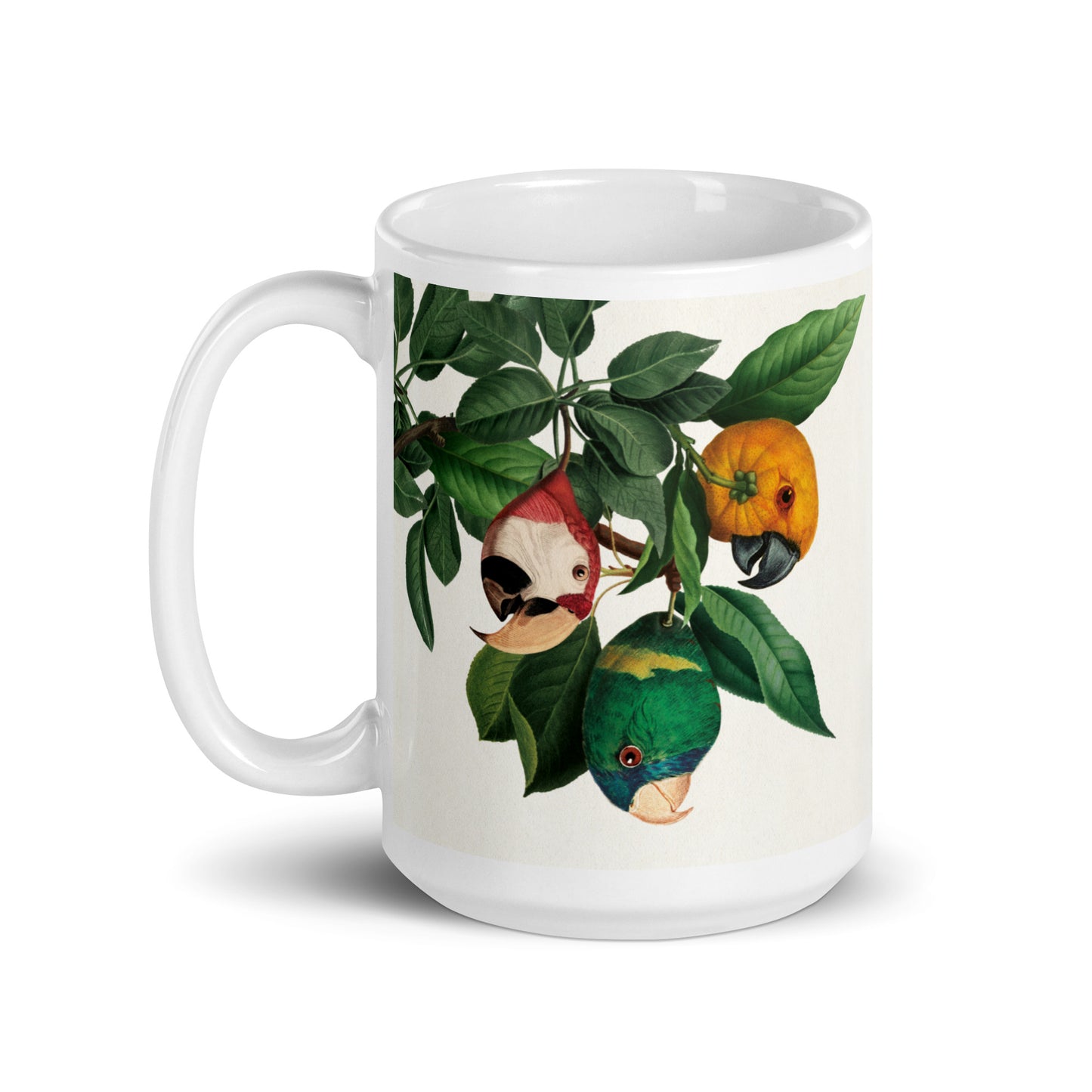 Harvest of parrots mug
