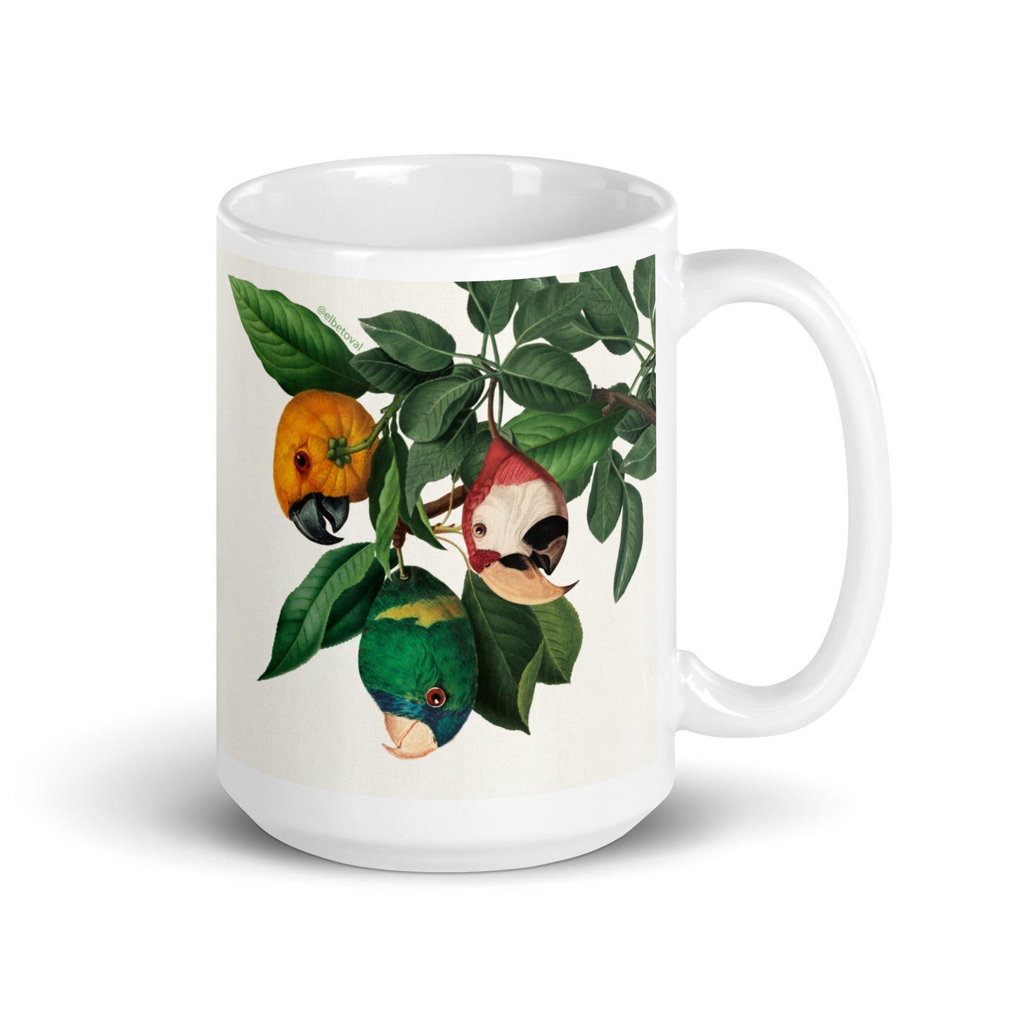 Harvest of parrots mug