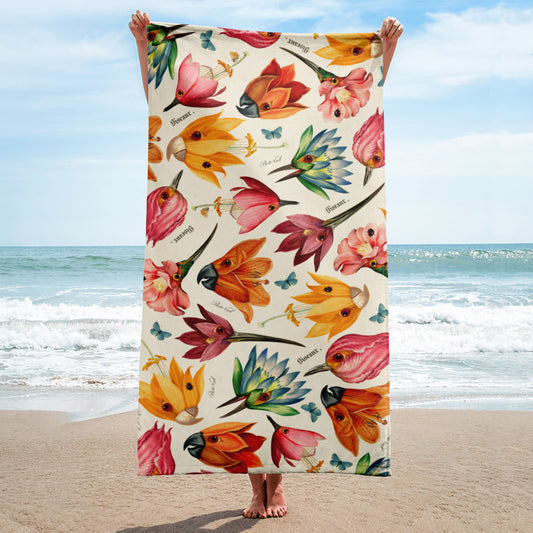 Flower bird - Towel