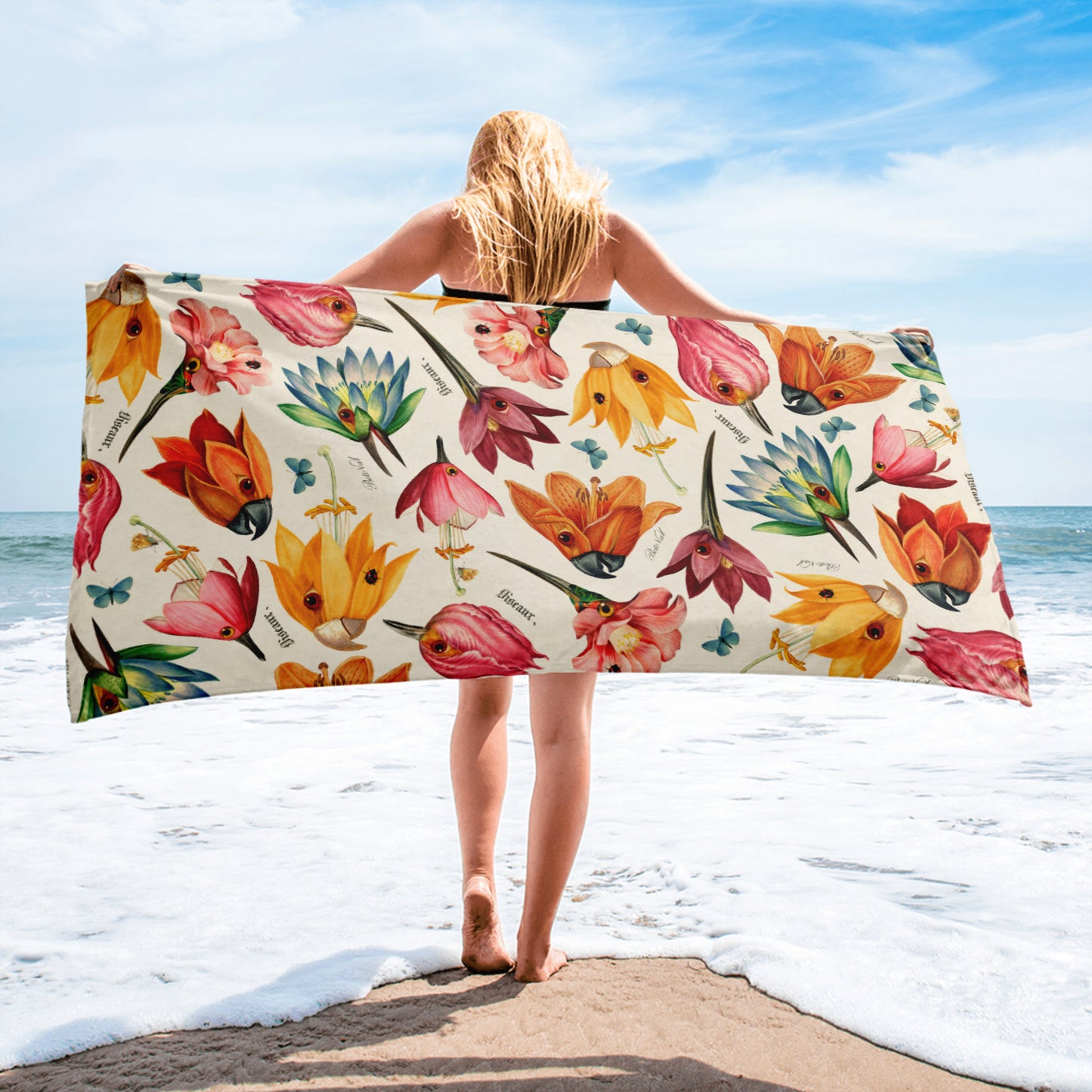 Flower bird - Towel